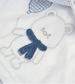 Macacão Urso Cachecol - 38048AB