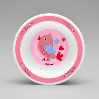 Prato Bowl de Alimentação Bichinhos-Pássaro Rosa