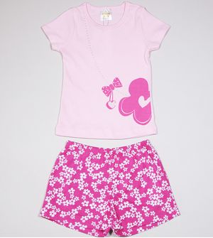 Conjunto Pijama Flores - 28561 Rosa
