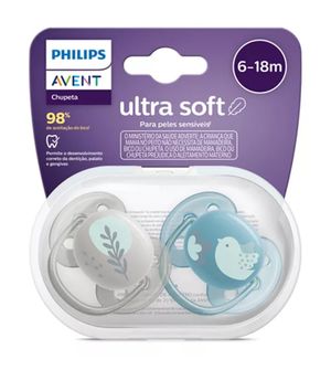 Chupeta Ultra Soft 6 à 18 meses 2 Unidades