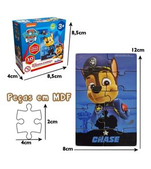 Mini Quebra Cabeça Patrulha Canina 10 Peças
