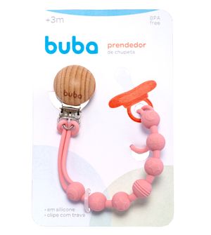Prendedor de Chupeta Silicone Rosa - 18668