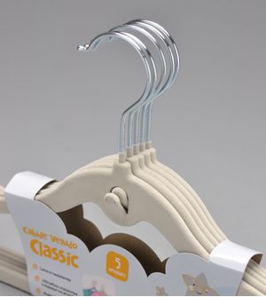 Cabide Veludo Classic Com 5 Unidades