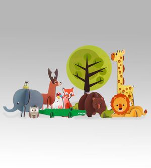 Quebra-Cabeça 3D Animais da Savana