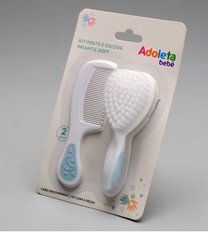 Kit Pente e Escova Soft - 1445 Azul