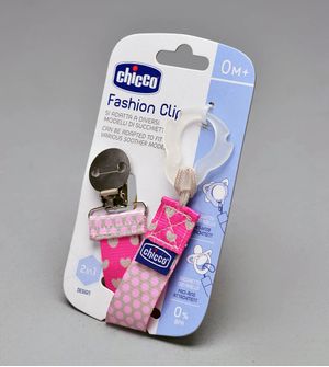 Prendedor De Chupeta Fashion Clip Rosa