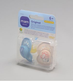 Chupeta Original 6m+ com 2 Unidades Azul e Bege