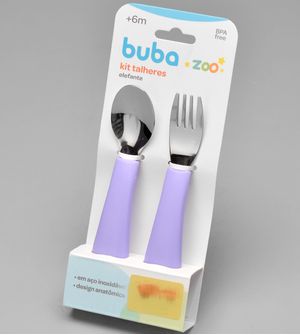 Kit Talheres Bubazoo  Elefante