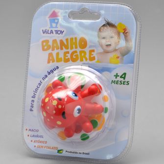 Brinquedo Banho Alegre Polvo com Bóia