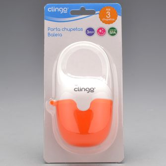 Porta Chupetas Baleia Laranja - C7001