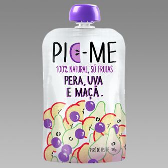 Purê de Frutas Pic-Me 100g Pera, Uva e Maçã - 51308