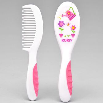 Kit Escova e Pente Soft Rosa
