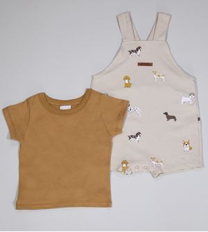 Jardineira/Camiseta Dog - 50561