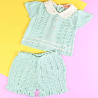 Conjunto Bordado Flores - 21917AB