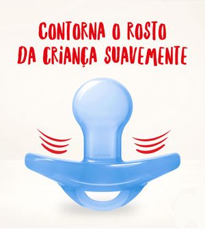 Chupeta Recém Nascido 100% Silicone Sensitive 0 a 6 meses NUK - Azul
