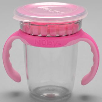 Copo Tritan 360° com Alça 240ml Rosa