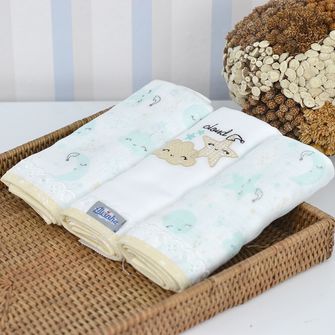 Kit Fralda com Bainha 3 Unidades Alvinha