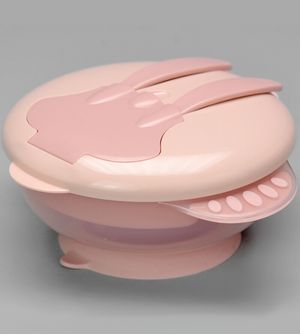 Kit Refeição com Compartimento e Talheres Rosa - 16246