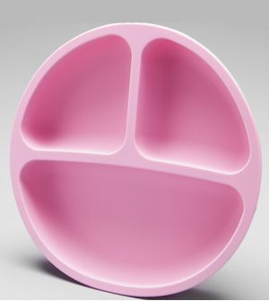 Prato com Divisória em Silicone - 1134 Rosa