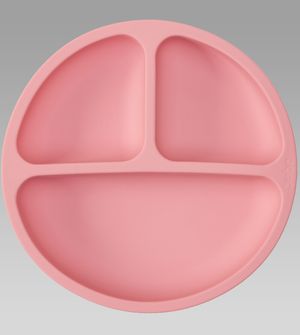 Prato Com Ventosa em Silicone  Rosa - 15631