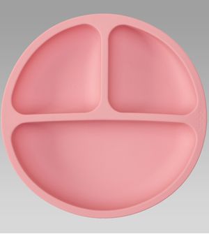 Prato Com Ventosa em Silicone  Rosa - 15631