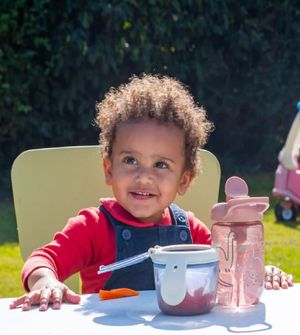 Copo Hydrate Straw Canudo Silicone Berry 350ml - Vital Baby