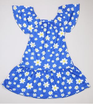 Vestido Margaridas - Azul
