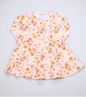 Vestido Manga Longa Floral - 50214