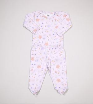 Conjunto Body Flores e Pássaros - 10961