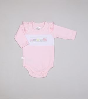 Conjunto Body Bordado Menina - 5576 Rosa