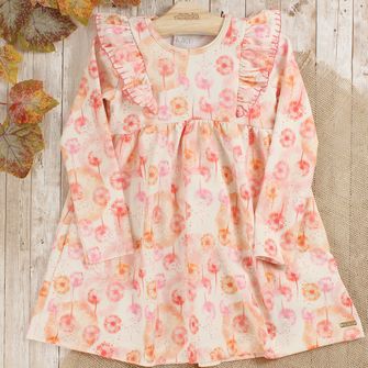 Vestido Manga Longa Flores - 3100070
