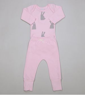 Conjunto Body Coelhinhos Rosa - 4008001