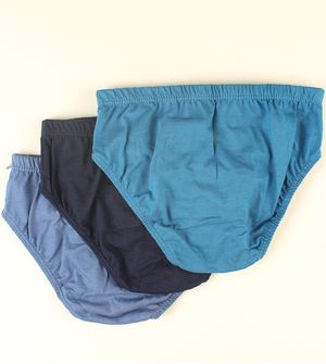 Kit Cueca Slip Kids com 3 Unidades - 11308 Azul