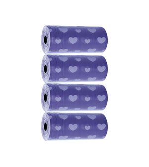Kit Refil Cata Caca com 4 Rolos Roxo - HomePet
