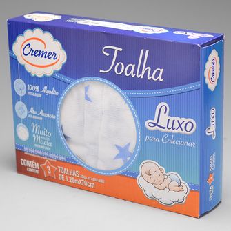 Toalha Fralda Estampada Azul