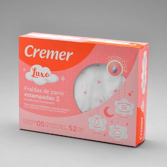 Fralda Luxo Estampada Rosa