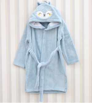 Roupão Raposa  Azul - 1 - 2 anos