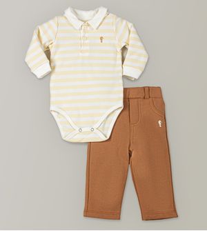 Conjunto Body/Calça Listras - 1251015
