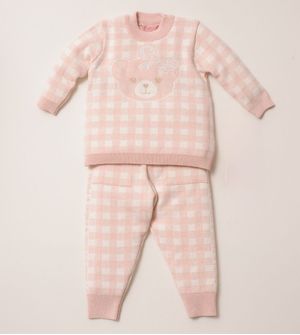 Conjunto Tricot Xadrez Ursinha Cristal