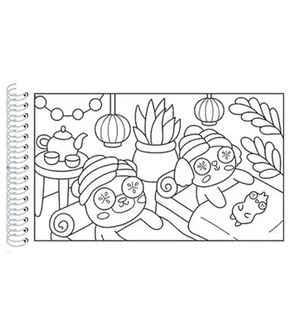 Livro de Colorir com Capa Dura - Comfy & Fluffy