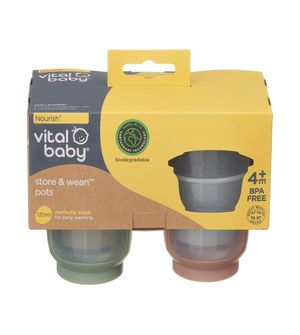 Kit Potes com Tampa 120ml com 4 unidades Vital Baby