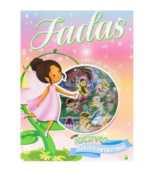 Livro de Atividades com Adesivos Fofos - Fadas