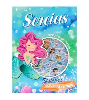 Livro de Atividades com Adesivos Fofos - Sereias