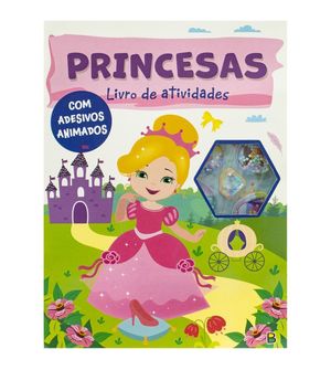 Livro de Atividades com Adesivos Animados - Princesas