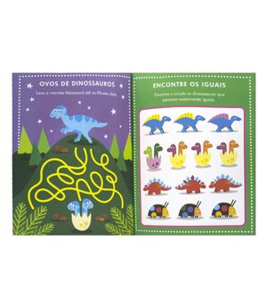 Livro Aventuras com Adesivos - Dinossauros