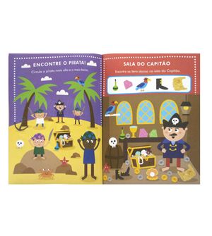 Livro Aventuras com Adesivos - Piratas