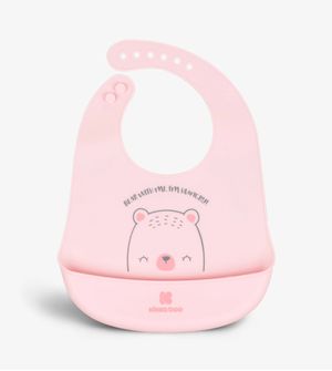 Babador de Silicone Bear Whit Me Rosa - Kikka boo