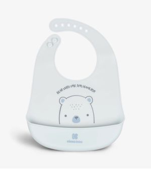 Babador de Silicone Bear Whit Me Azul - Kikka boo