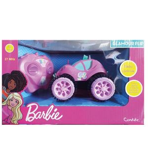 Carrinho De Controle Remoto Barbie Glamour Flip
