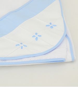 Toalha de Banho com Capuz Origami Azul 90 x 70cm